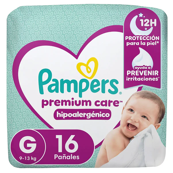 pampers premium care G 16 pañales