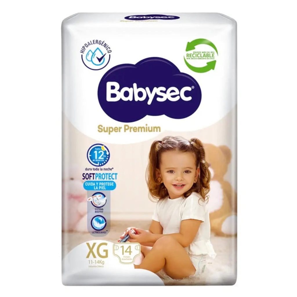 babysec super premium XG 14 pañales