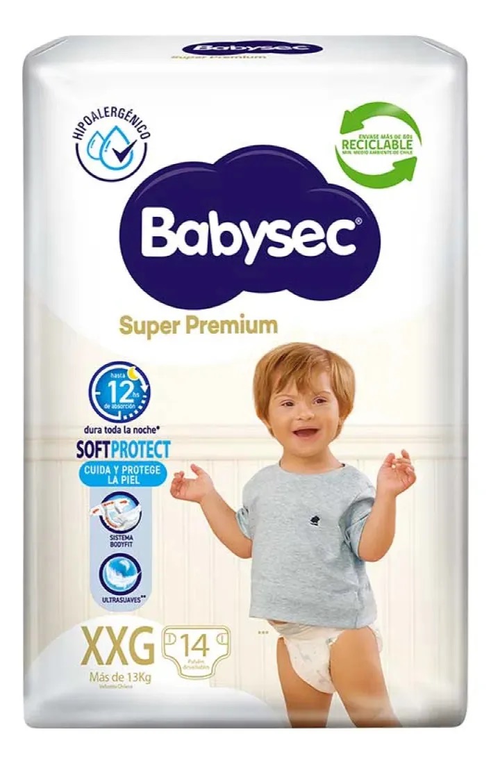 babysec super premium XXG 14 pañales