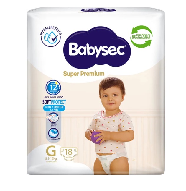 babysec super premium G 18 pañales
