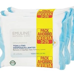 Toallitas Desmaquillante - Emuline - Tripack 3 de 25 toallas