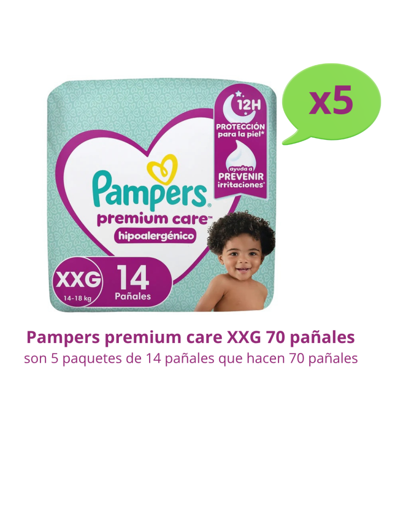 pampers premium care talla XXG 70 pañales