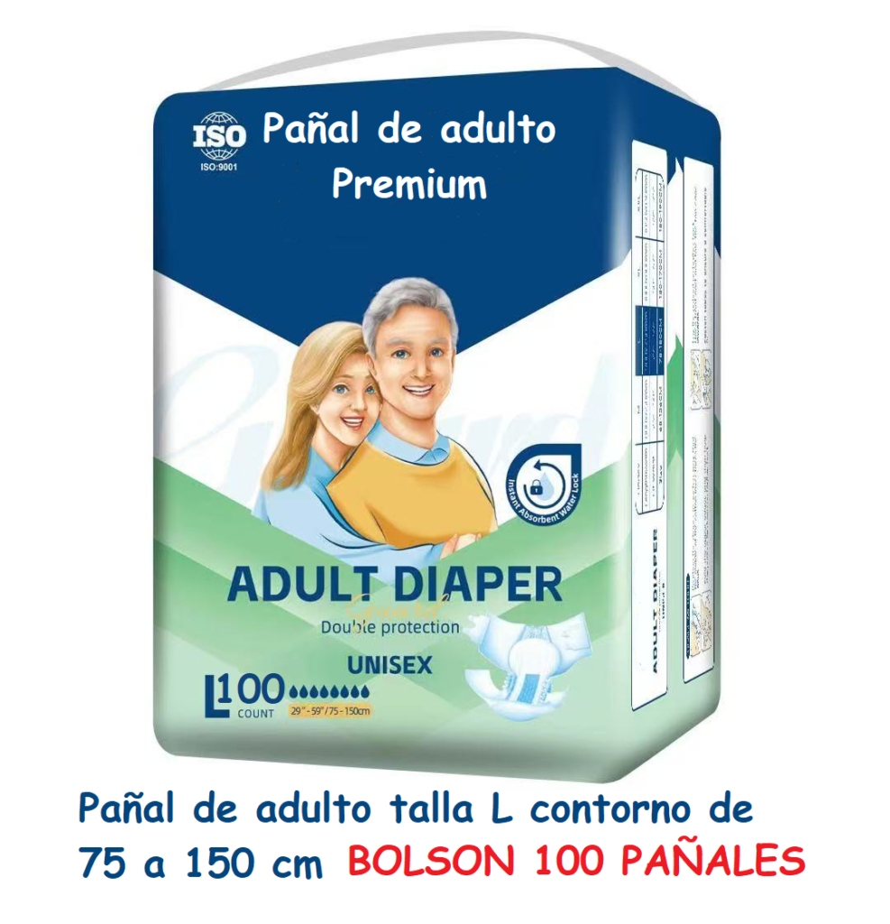 Pañal de adulto talla L 100 pañales