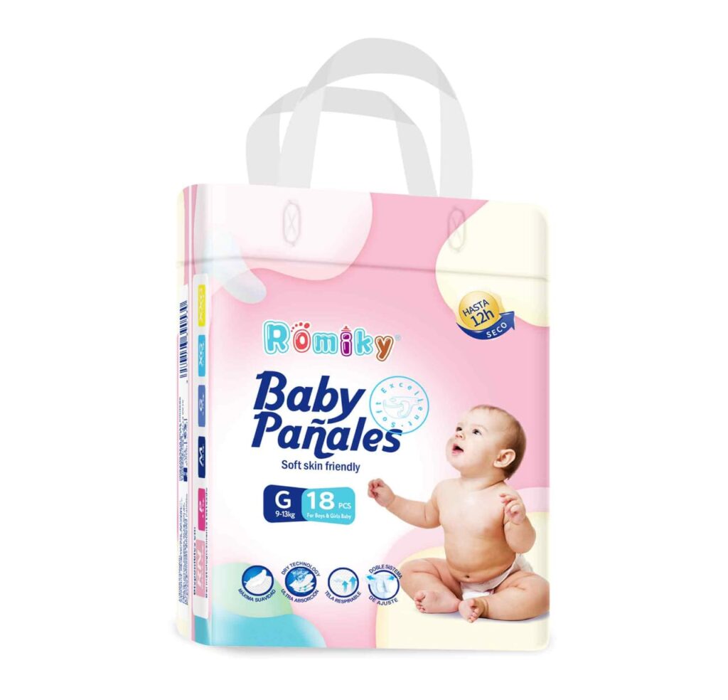 Pañal romiky talla G 18 pañales