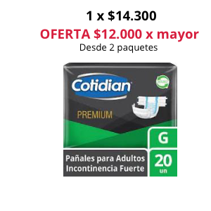 cotidian premium talla G 20 pañales