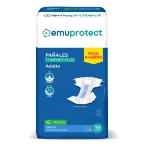PAÑAL ADULTO EMUPROTECT COMFORT PLUS G 36 PAÑALES