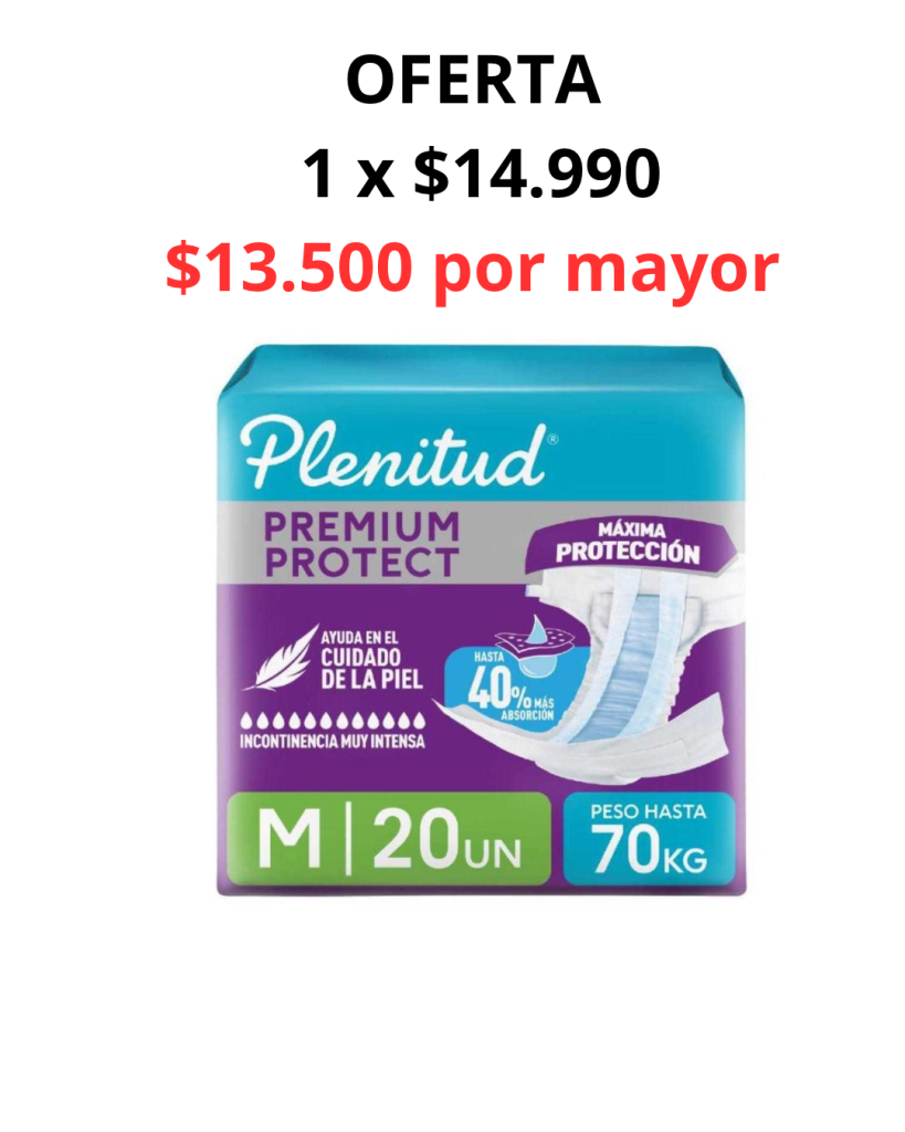 Plenitud protect pañal talla M 20 pañales