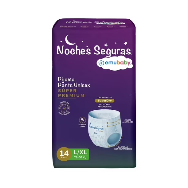 Emubaby pants noches seguras LXL 14 calzones