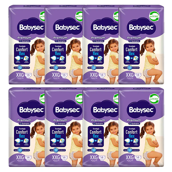 Babysec premium talla XXG 112 pañales
